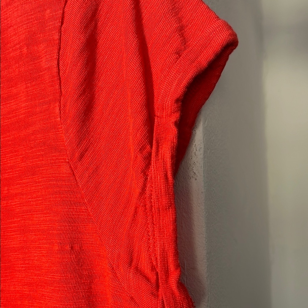 Chico's Red Fitted Buttoned Blouse - Picture 4 of 7